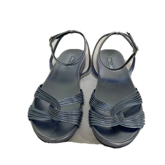 PRADA SANDALS ADJUSTABLE STRAPS BLUE PEWTER 100% AUTHENTIC - Picture 1 of 5